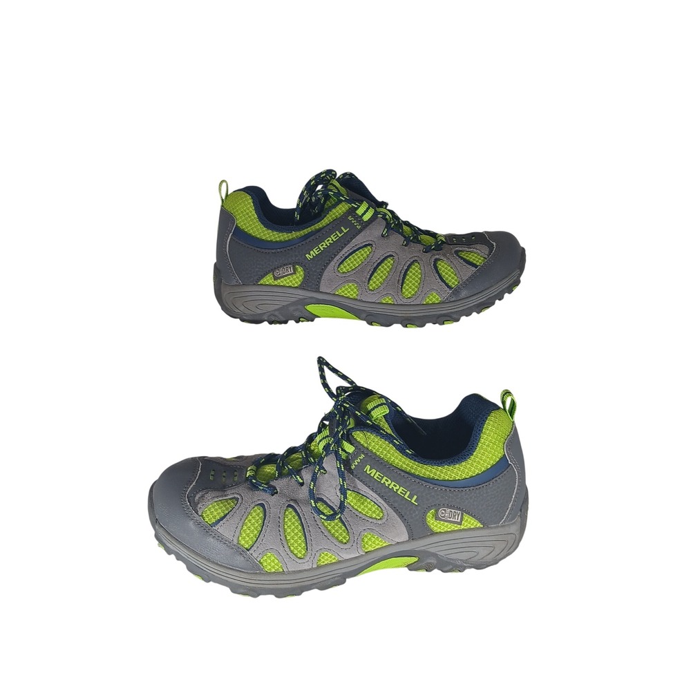 Merrell Chameleon Low Lace WTPF Size 3M Grey Lime Green Hiking Gorpcore Shoes